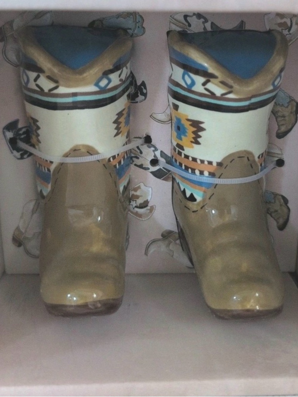 Blue Sky Clayworks Salt & Pepper Shakers Western Cowboy Boots - New